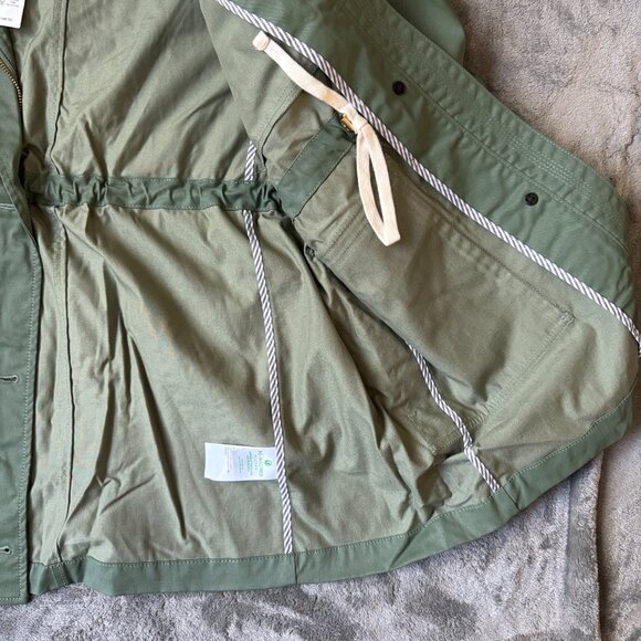 NWT J.Crew Classic Field Jacket w/ Corduroy Trim for Women Size M PALE CYPRESS - Picture 4 of 4